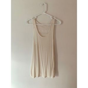 White tank with lace detail